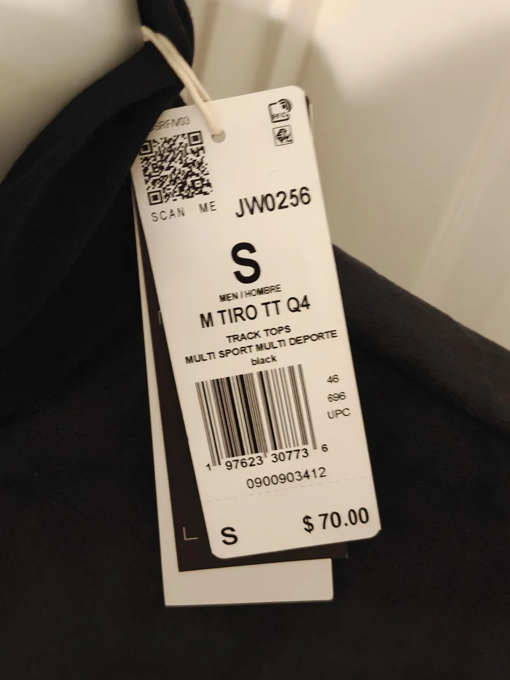 adidas Sportswear Tiro Men's Track Top NWT Black Full-Zip Size S JW0256